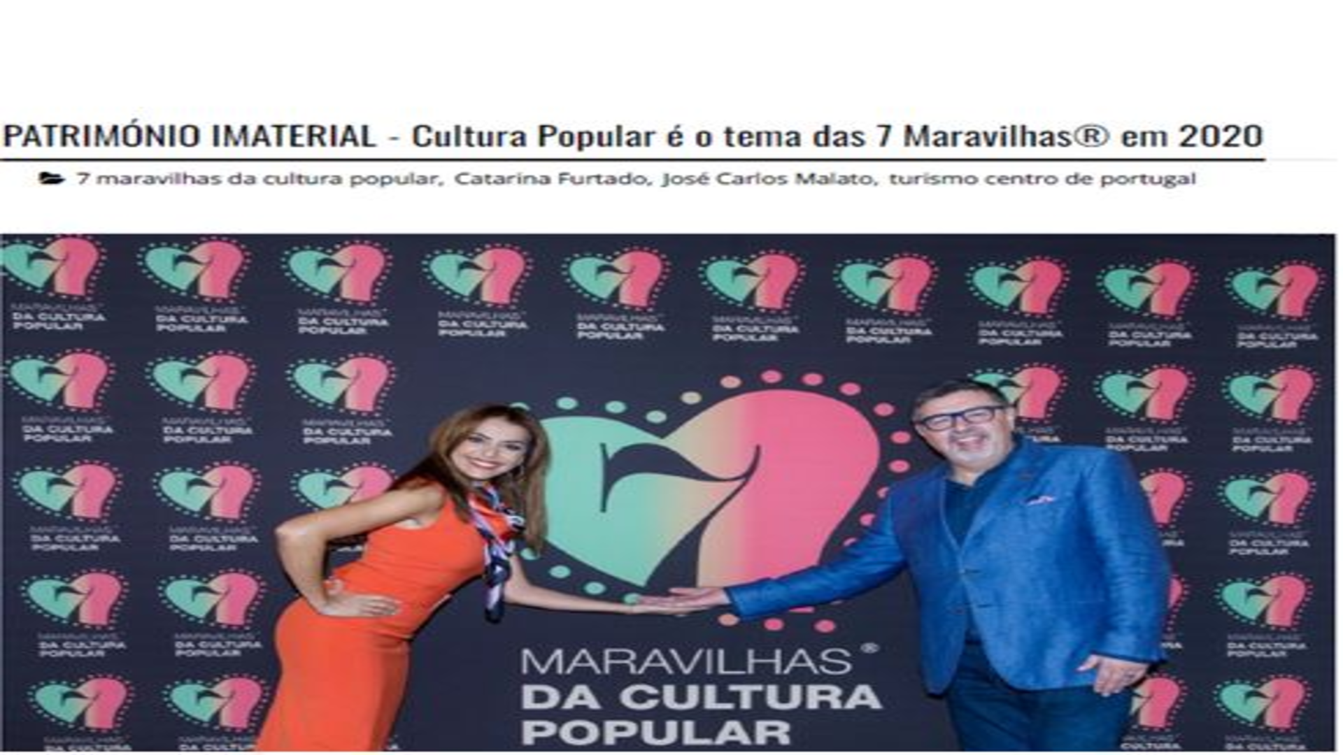 Património Imaterial, Cultura Popular é o tema deste ano!