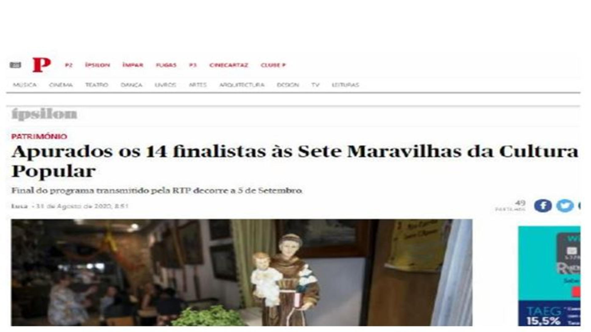 Os 14 Finalistas das 7 Maravilhas da Cultura Popular®- Sical